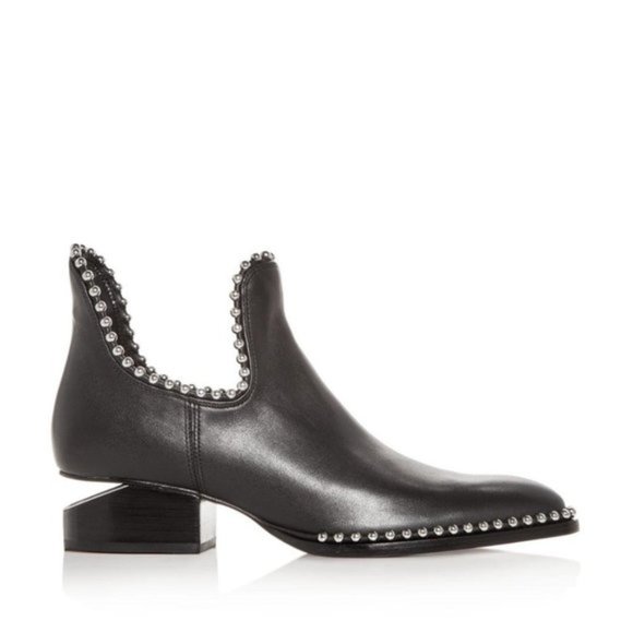 Alexander Wang Kori Studded Booties Leather Black - Picture 4 of 8